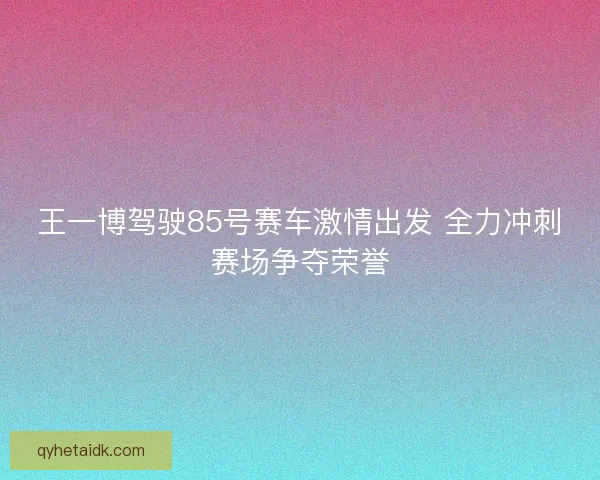 王一博驾驶85号赛车激情出发 全力冲刺赛场争夺荣誉 王一博驾驶85号赛车激情出发 全力冲刺赛场争夺荣誉